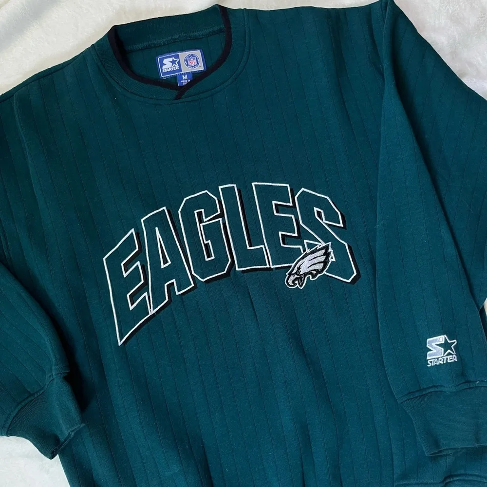 RARE VINTAGE 90S EAGLES NFL CREWNECK - Picture 2 of 9